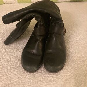 pikolinos shoes black leather boots size 37